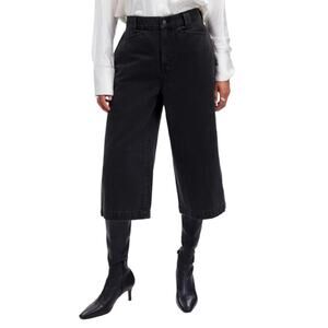 MADEWELL Women's Denim Culottes Size 31 US 10 Black Johnston High Rise NT218 NWT